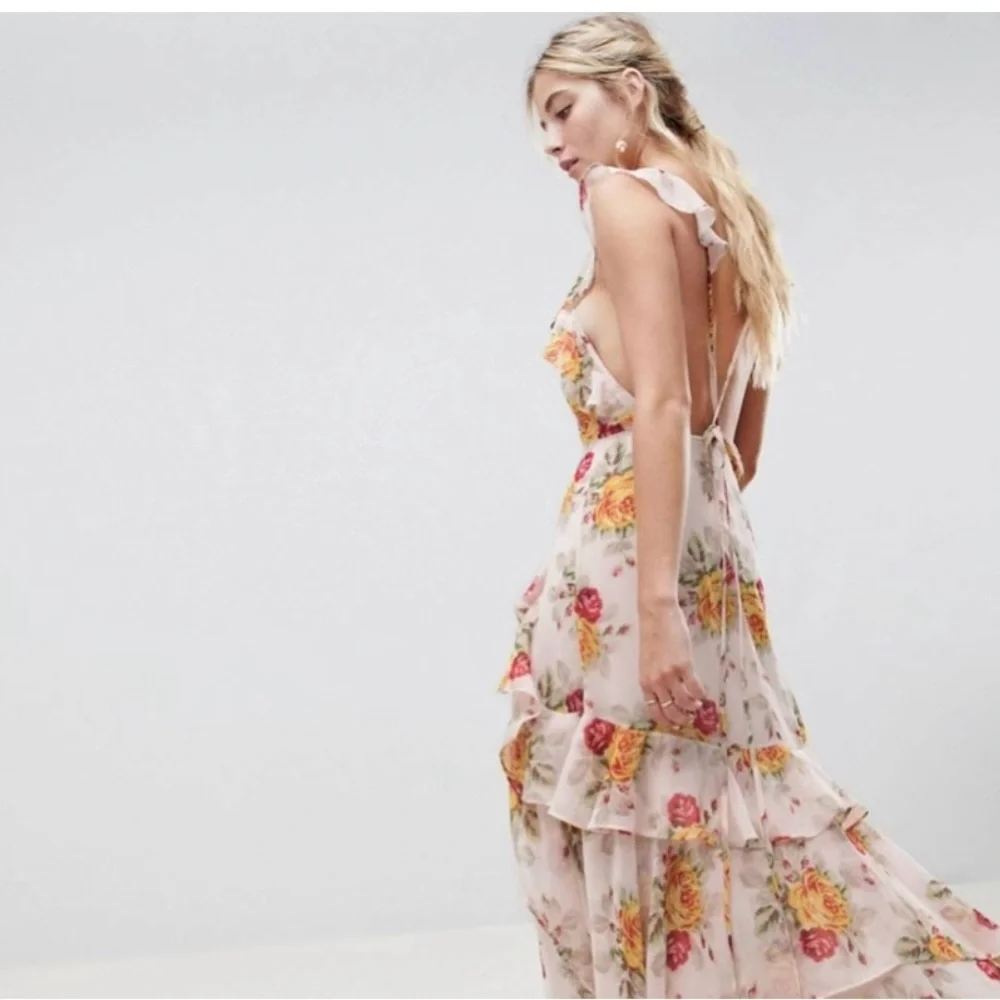 ASOS Design Ruffle High Low Dress - Picture 4 of 7